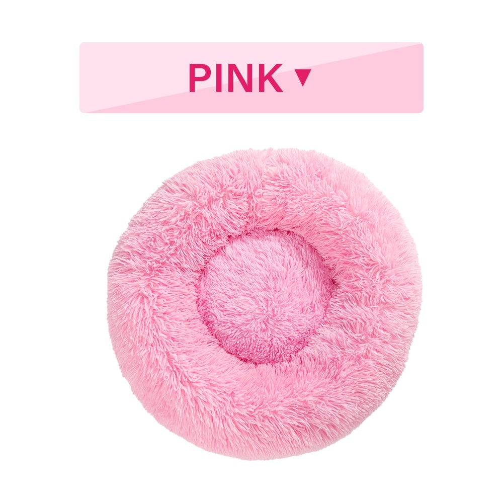 Fluffy Donut Soft Plush Pet Bed