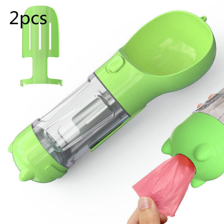 Pet Portable  Water Bottle Feeder Bowl Garbage Bag