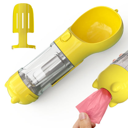 Pet Portable  Water Bottle Feeder Bowl Garbage Bag