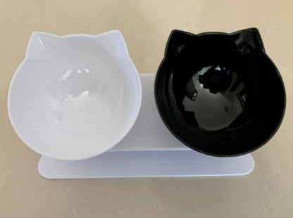 New Inclined Oblique Mouth Transparent Single Pet Bowl