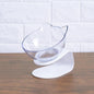 New Inclined Oblique Mouth Transparent Single Pet Bowl