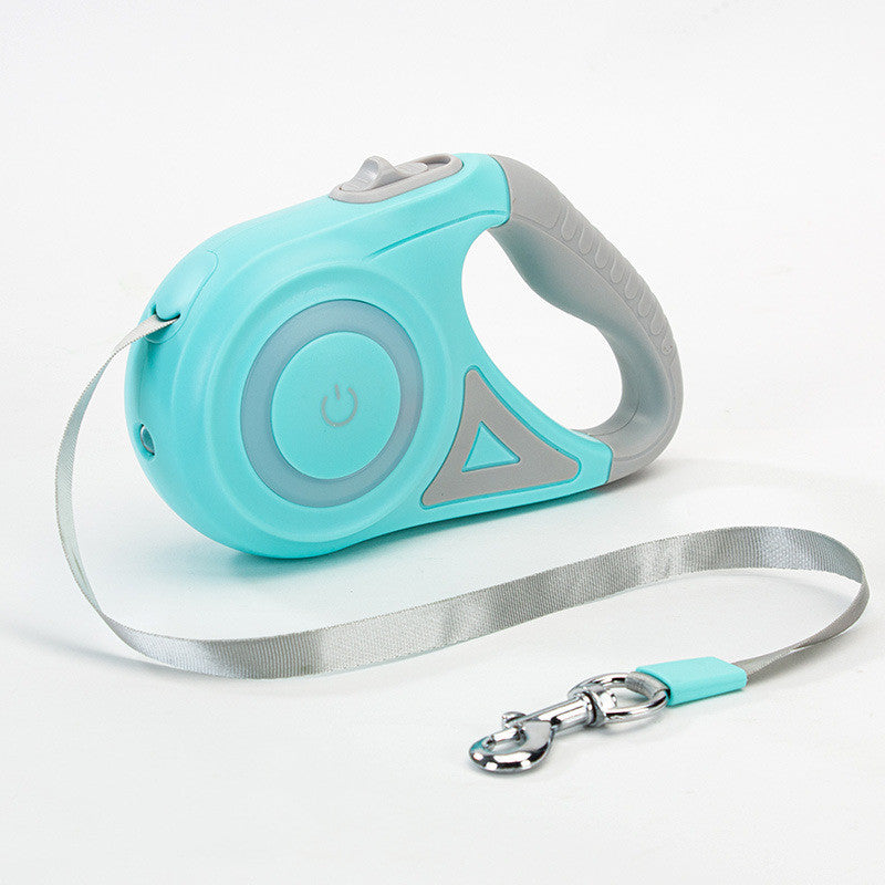 Pet Retractable Leash And Collar Spotlight Automatic Traction Rope