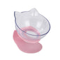 New Inclined Oblique Mouth Transparent Single Pet Bowl