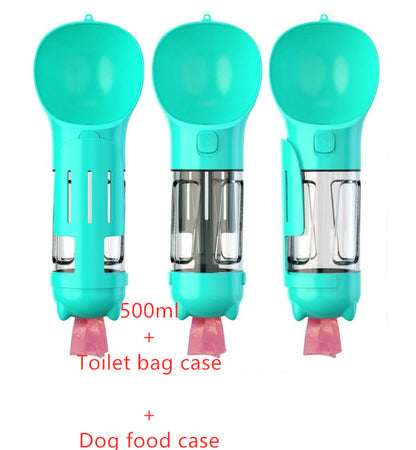 Pet Portable  Water Bottle Feeder Bowl Garbage Bag