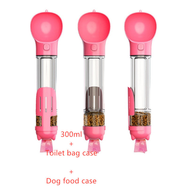 Pet Portable  Water Bottle Feeder Bowl Garbage Bag