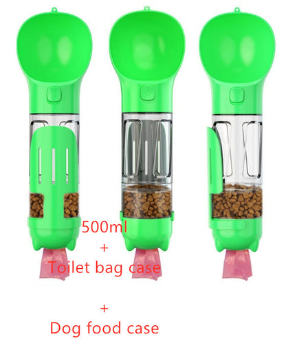 Pet Portable  Water Bottle Feeder Bowl Garbage Bag