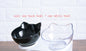 New Inclined Oblique Mouth Transparent Single Pet Bowl
