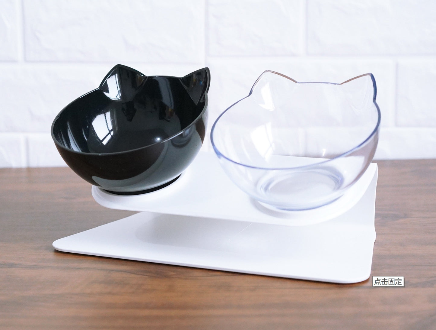 New Inclined Oblique Mouth Transparent Single Pet Bowl