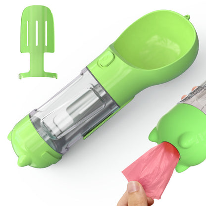 Pet Portable  Water Bottle Feeder Bowl Garbage Bag