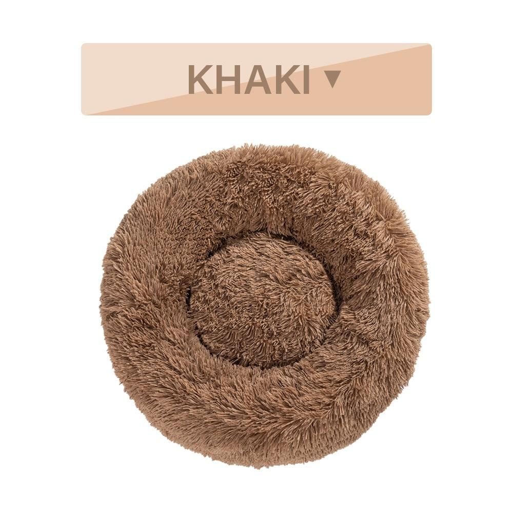 Fluffy Donut Soft Plush Pet Bed