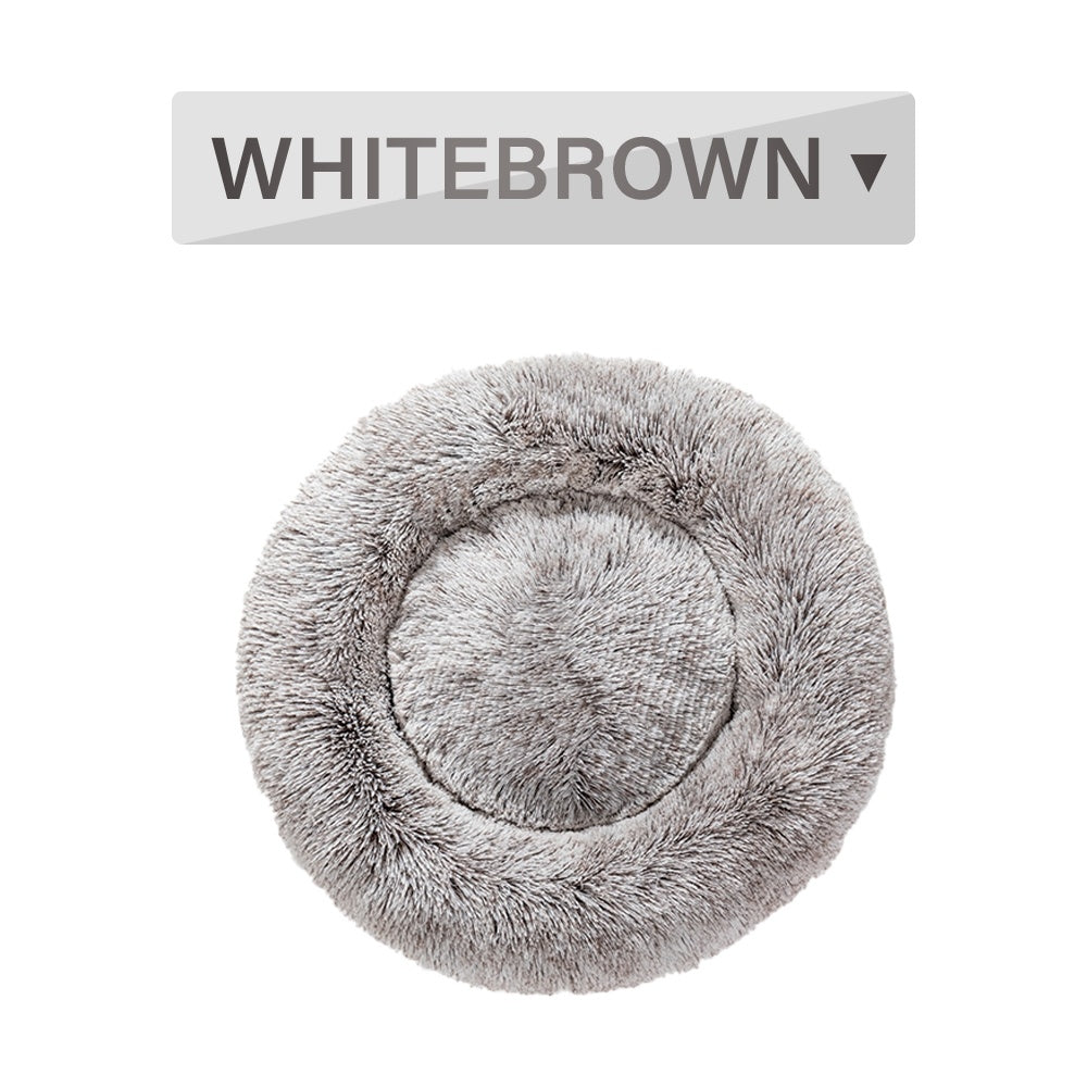 Fluffy Donut Soft Plush Pet Bed