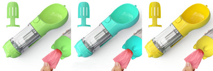 Pet Portable  Water Bottle Feeder Bowl Garbage Bag