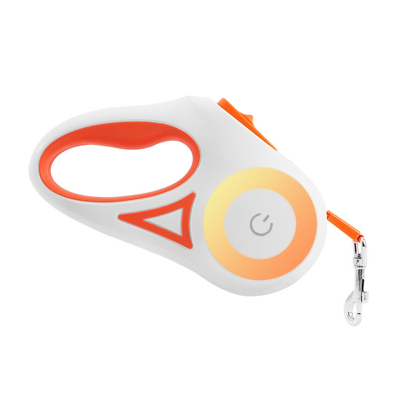Pet Retractable Leash And Collar Spotlight Automatic Traction Rope