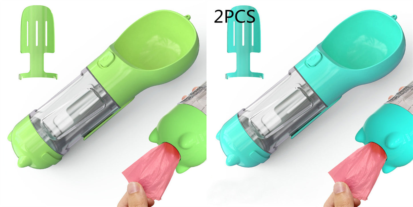 Pet Portable  Water Bottle Feeder Bowl Garbage Bag