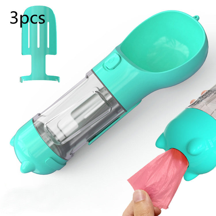 Pet Portable  Water Bottle Feeder Bowl Garbage Bag