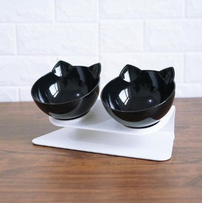 New Inclined Oblique Mouth Transparent Single Pet Bowl