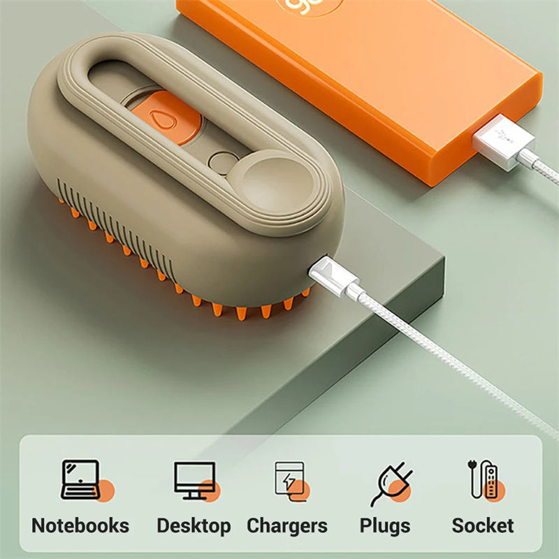 Pet 3 In 1 Electric Spray Steam Brush Comb Hair Removal