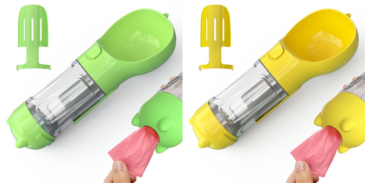 Pet Portable  Water Bottle Feeder Bowl Garbage Bag