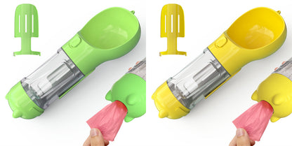 Pet Portable  Water Bottle Feeder Bowl Garbage Bag