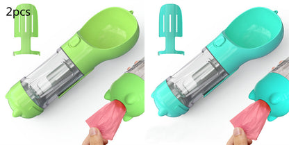 Pet Portable  Water Bottle Feeder Bowl Garbage Bag