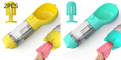 Pet Portable  Water Bottle Feeder Bowl Garbage Bag