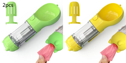 Pet Portable  Water Bottle Feeder Bowl Garbage Bag