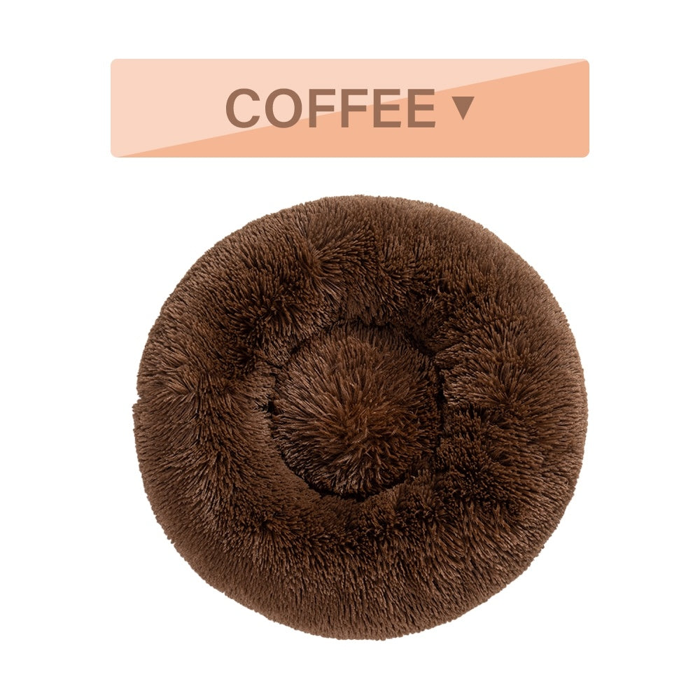 Fluffy Donut Soft Plush Pet Bed