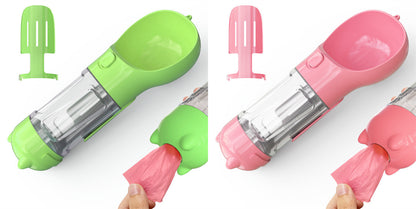 Pet Portable  Water Bottle Feeder Bowl Garbage Bag