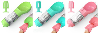 Pet Portable  Water Bottle Feeder Bowl Garbage Bag