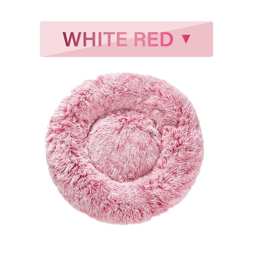 Fluffy Donut Soft Plush Pet Bed