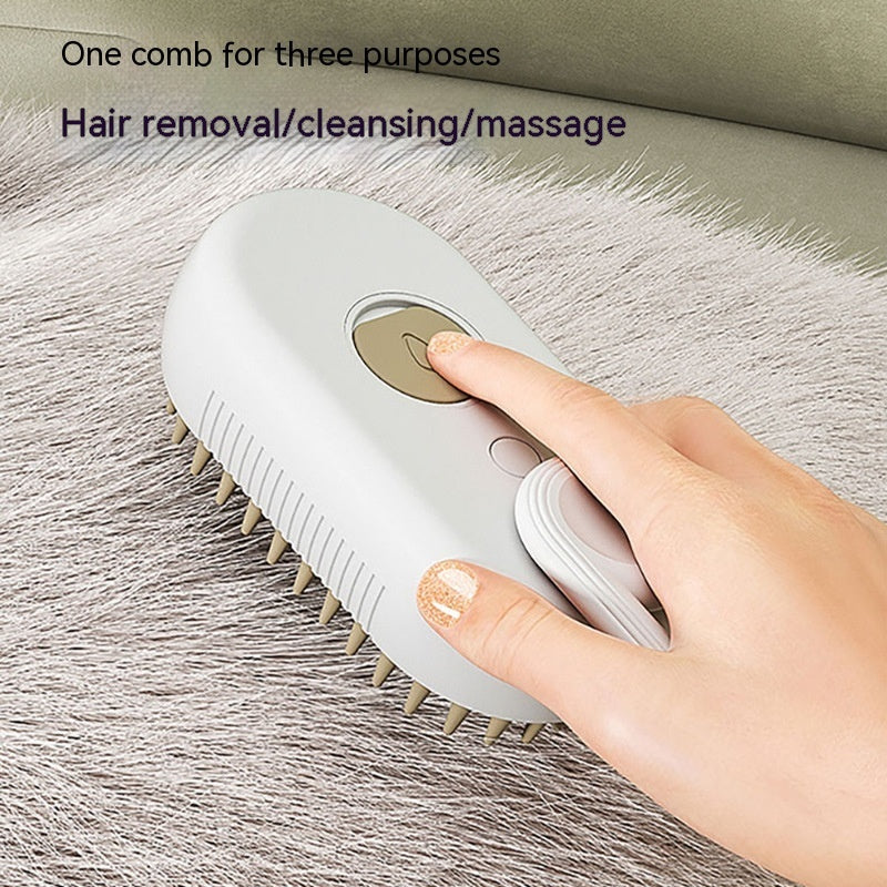 Pet 3 In 1 Electric Spray Steam Brush Comb Hair Removal