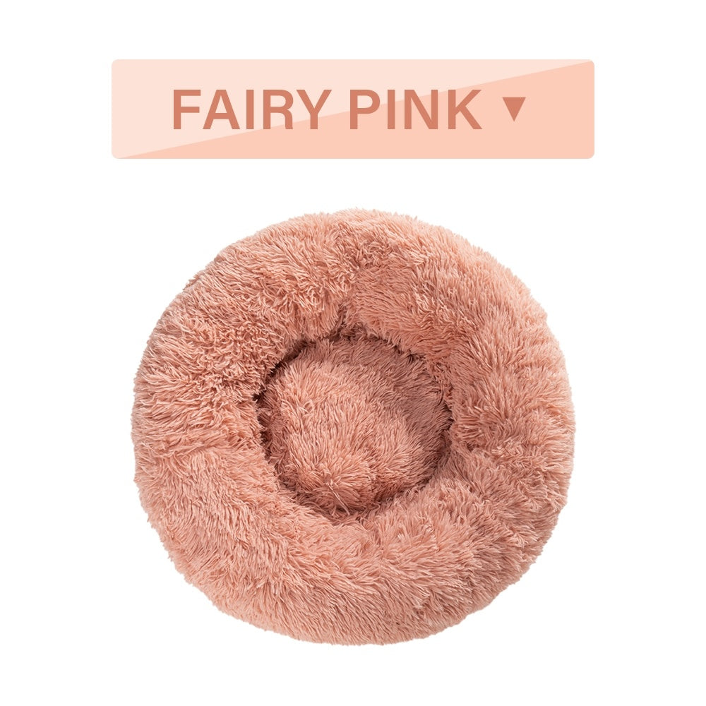 Fluffy Donut Soft Plush Pet Bed