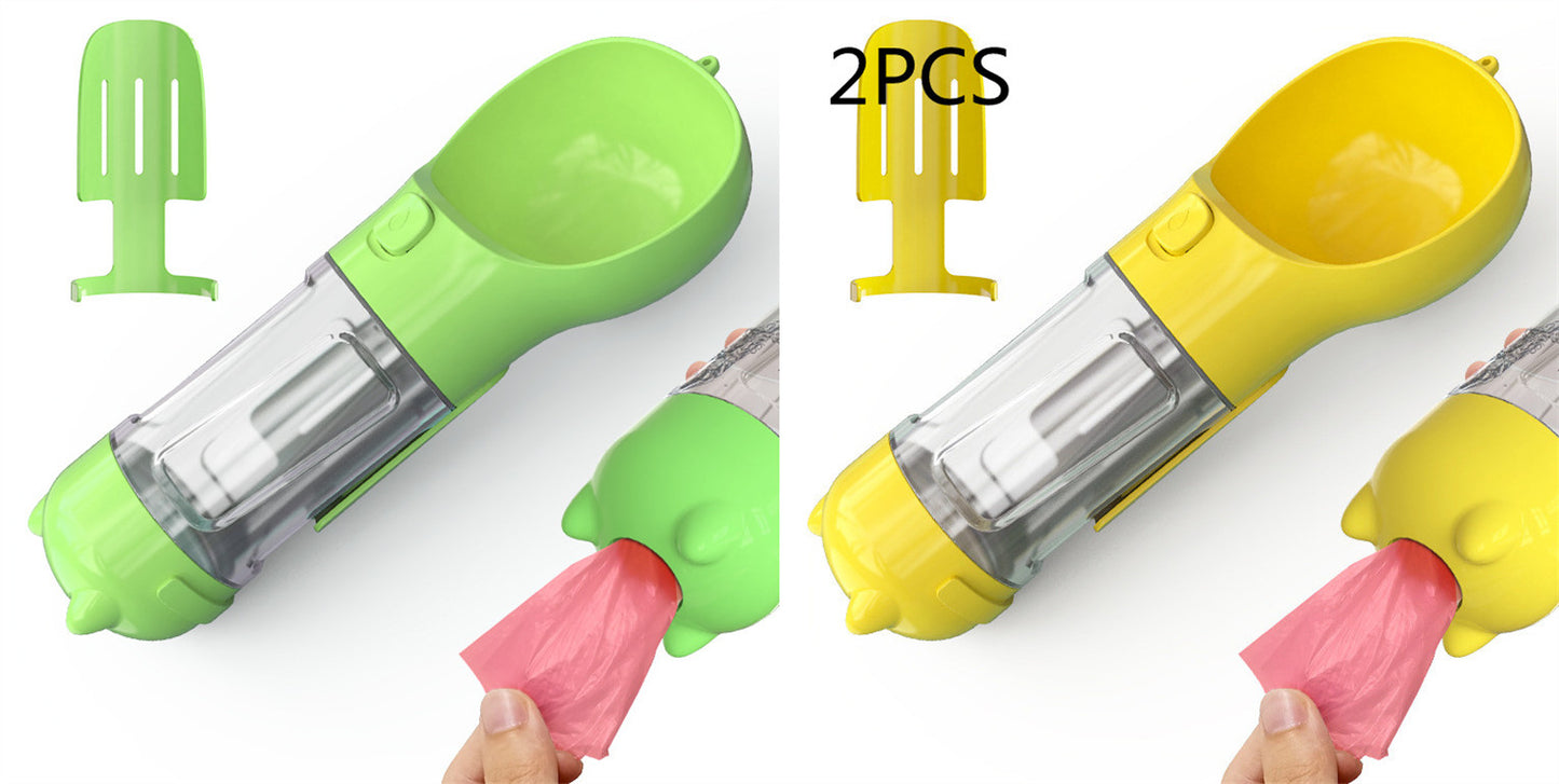 Pet Portable  Water Bottle Feeder Bowl Garbage Bag