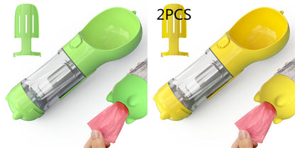 Pet Portable  Water Bottle Feeder Bowl Garbage Bag