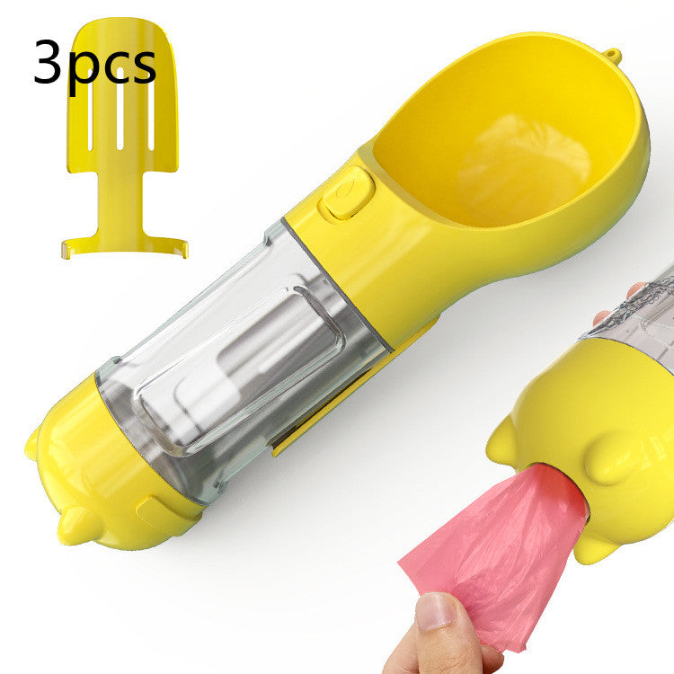Pet Portable  Water Bottle Feeder Bowl Garbage Bag