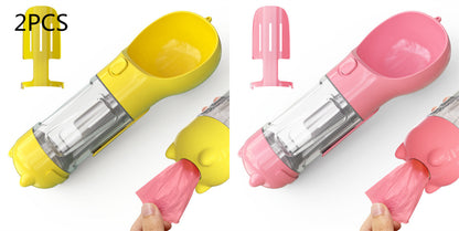 Pet Portable  Water Bottle Feeder Bowl Garbage Bag