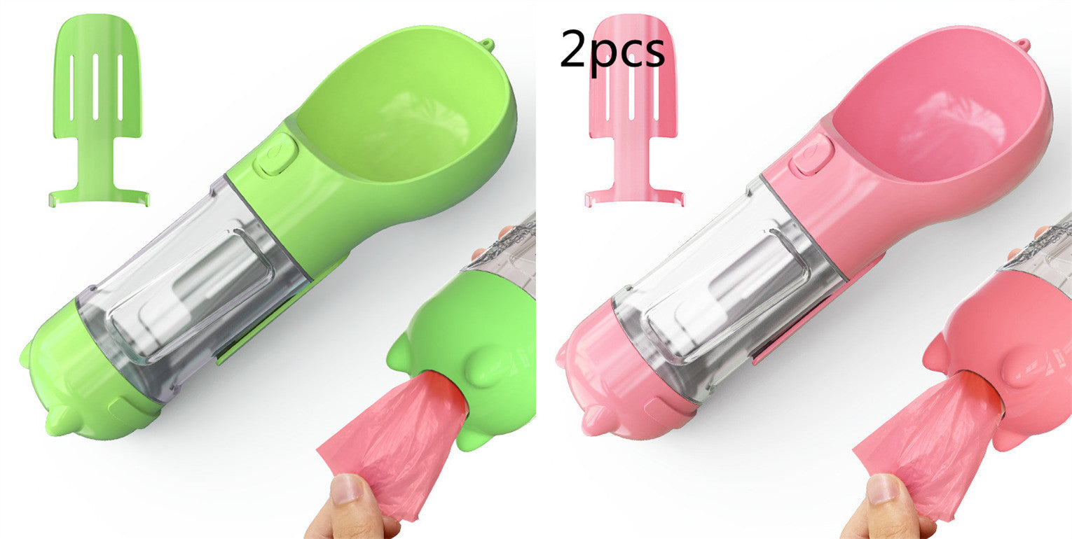 Pet Portable Water Bottle Feeder Bowl Garbage Bag