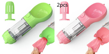 Pet Portable  Water Bottle Feeder Bowl Garbage Bag