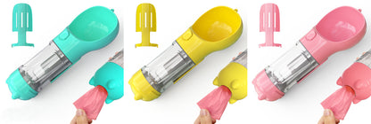Pet Portable  Water Bottle Feeder Bowl Garbage Bag